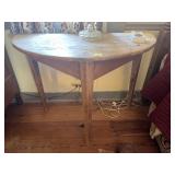 2X BID - PRIMITIVE PINE HALF ROUND TABLES
