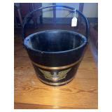 WOODEN BUCKET W/ AMERICAN EAGLE DECAL