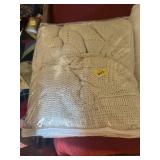 2 LACE COVERLETS **SOME STAINING**