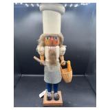 17" BAKER NUTCRACKER W/BASKET OF BREAD &