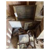ASSORTED ANTIQUE PICTURES & FRAMES