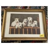 FRAMED TERRIER PRINT 16"x12"