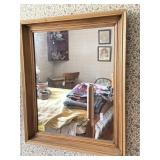 ANTIQUE FRAMED WALL MIRROR 20"x24"