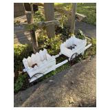 2 SMALL WOODEN GARDEN CARTS