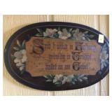 OVAL WOODEN SIGN ROMANS 12:12 IN GERMAN