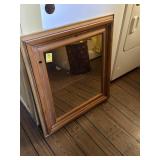 PINE FRAMED WALL MIRROR 27"x29"