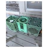3 PLASTIC 3 GALLON WATER HOLDERS