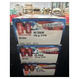 60 ROUNDS HORNADY AMERICAN GUNNER 40 S&W AMMO - 60 ROUNDS HORNADY AMERICAN GUNNER 40 S&W AMMO -