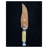 DAMASCUS FIXED BLADE KNIFE W/SHEATH - 11 1/2" - DAMASCUS FIXED BLADE KNIFE W/SHEATH - 11 1/2" -