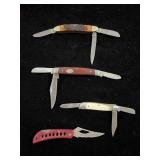 (4) ASSORTED POCKET KNIVES: UNCLE JIM LUCKY SEVEN, (4) ASSORTED POCKET KNIVES: UNCLE JIM LUCKY SEVEN,