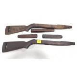 (2) WOODEN GUN STOCKS (2) WOODEN GUN STOCKS