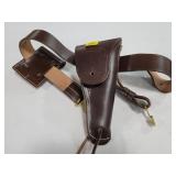 LEATHER BELT & HOLSTER W/ US BUCKLE LEATHER BELT & HOLSTER W/ US BUCKLE