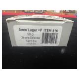 20 ROUNDS UNDERWOOD 9MM LUGER +P AMMUNITION - 20 ROUNDS UNDERWOOD 9MM LUGER +P AMMUNITION -