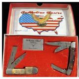 WHITE TAIL CUTERLY 2 KNIFE SET IN COLLECTOR BOX WHITE TAIL CUTERLY 2 KNIFE SET IN COLLECTOR BOX