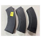 (3) 30 RD AK MAGAZINES (3) 30 RD AK MAGAZINES