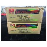 40 ROUNDS HORNADY 30-30 WIN AMMUNITION - 40 ROUNDS HORNADY 30-30 WIN AMMUNITION -