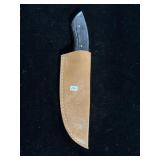 DAMASCUS FIXED BLADE KNIFE W/SHEATH - 8" - DAMASCUS FIXED BLADE KNIFE W/SHEATH - 8" -