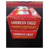 100 ROUNDS AMERICAN EAGLE 38 SUPER AUTOMATIC (+P) 100 ROUNDS AMERICAN EAGLE 38 SUPER AUTOMATIC (+P)