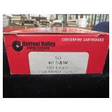 50 ROUNDS OF ASSORTED RELOADED 40 S&W AMMUNITION 50 ROUNDS OF ASSORTED RELOADED 40 S&W AMMUNITION