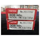 40 ROUNDS NORMA TACTICAL .308 WIN AMMUNITION - 40 ROUNDS NORMA TACTICAL .308 WIN AMMUNITION -