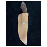 DAMASCUS FIXED BLADE KNIFE W/SHEATH - 8" - DAMASCUS FIXED BLADE KNIFE W/SHEATH - 8" -