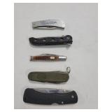 (5) ASSORTED FOLDING POCKET KNIVES (5) ASSORTED FOLDING POCKET KNIVES
