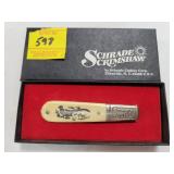 SCHRADE SCRIMSHAW FOLDING POCKET KNIFE SCHRADE SCRIMSHAW FOLDING POCKET KNIFE