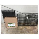 LOT OF DOG KENNELS AND MATS