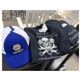 ASSORTMENT OF SIZES, BALL CAPS AND SHIRTS