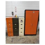 QTY OF 3-4 DRAWER FILING CABINETS & QTY OF 1 TWO