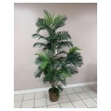 FAUX TALL PALM POTTED PLANT DECOR