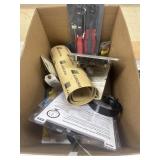 BOX OF MISCELLANEOUS TOOLS & PARTS