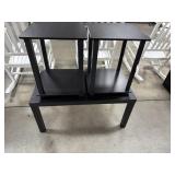 SET OF END TABLES AND A COFFEE TABLE