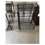 QTY OF 3- TWO SHELF WIRE RACKS