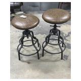 QTY OF 2- UPHOLSTERED SEAT BARSTOOLS
