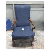 HIGH BACK BLUE UPHOLSTERED OFFICE CHAIR