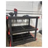 3 TIER PLASTIC CRAFTSMAN RACK 38"x24"x40"