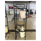 67" DOUBLE LEVEL FLUID RACK W/ FUNNELS