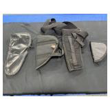 4 SOFT SIDED HANDGUN CASES AND HOLSTER