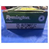 41 ROUNDS REMINGTON .25 AUTO AMMUNITION