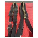 2 SHOTGUN AMMO BELTS W/50 ROUNDS OF 12 GA