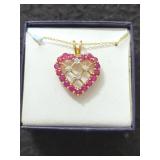 10K GOLD HEART PENDANT AND CHAIN