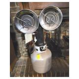 DUAL HEAD PROPANE HEATER W/TANK