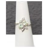 10K WHITE GOLD RING - MARKED: "GTR" - SIZE: 6 1/2-