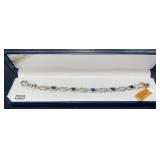 VERMILE AND BLUE STONE BRACELET - 7 1/4"