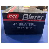 50 ROUNDS BLAZER .44 S&W SPL AMMO
