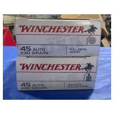 100 ROUNDS WINCHESTER .45 AUTO AMMO