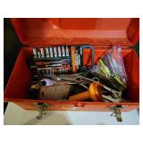 RED TOOK BOX W/ASST. TOOLS