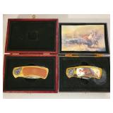 2 POCKET KNIVES IN DISPLAY BOXES
