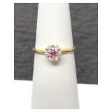 14K GOLD LADIES RING - SIZE: 5 - 2.0 GRAMS TW